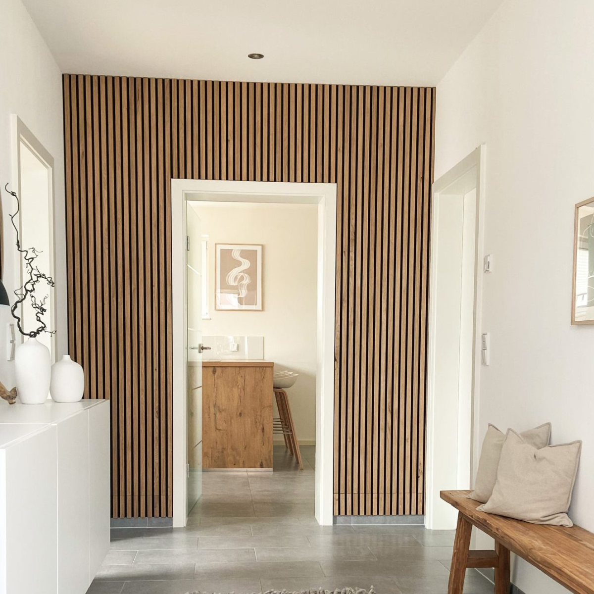 DECORAMIO® Panel acústico flexible de lamas – 270 × 110 cm