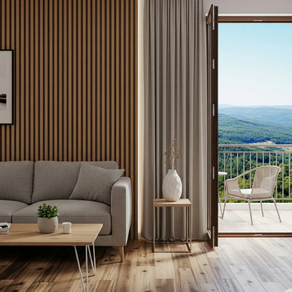 DECORAMIO® Panel acústico flexible de lamas – 270 × 110 cm